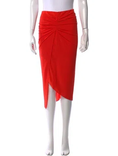 Pre-owned Helmut Lang Midi Length Skirt In Orange