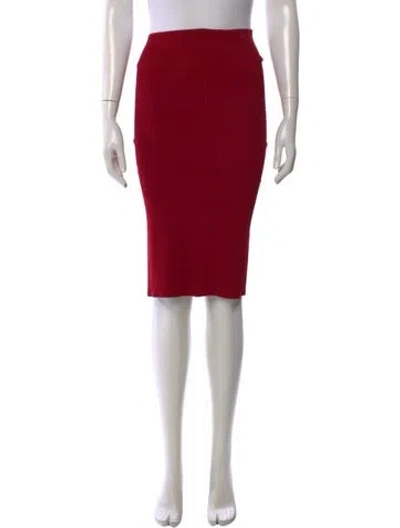 Pre-owned Helmut Lang Midi Length Skirt In Red