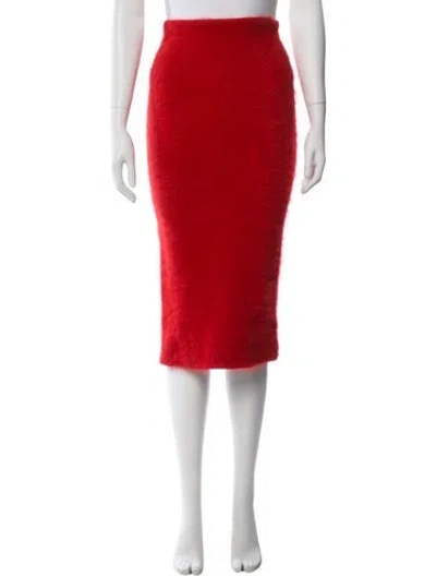 Pre-owned Helmut Lang Midi Length Skirt In Red