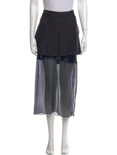 Pre-owned Helmut Lang Midi Length Skirt W/ Tags In Black