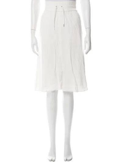 Pre-owned Helmut Lang Midi Length Skirt In White