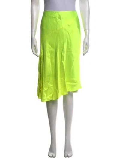 Pre-owned Helmut Lang Midi Length Skirt In Yellow