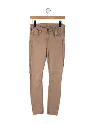 Pre-owned Helmut Lang Mid-rise Skinny Leg Jeans In Brown