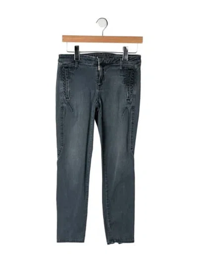 Pre-owned Helmut Lang Mid-rise Skinny Leg Jeans In Green