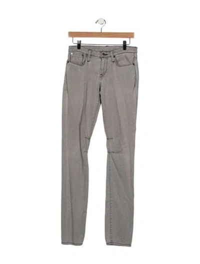 Pre-owned Helmut Lang Mid-rise Skinny Leg Jeans In Grey