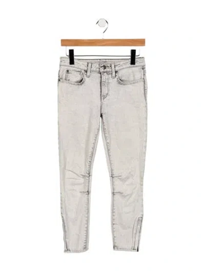 Pre-owned Helmut Lang Mid-rise Skinny Leg Jeans In White