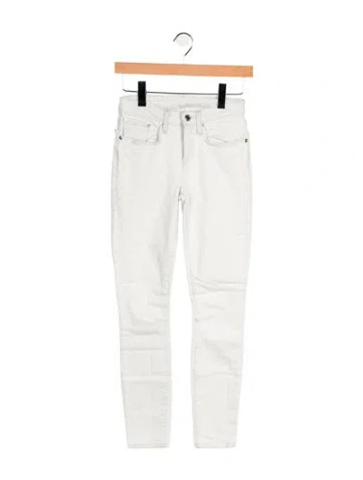 Pre-owned Helmut Lang Mid-rise Skinny Leg Jeans In White