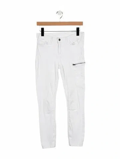 Pre-owned Helmut Lang Mid-rise Skinny Leg Jeans In White