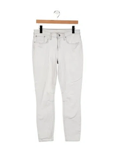 Pre-owned Helmut Lang Mid-rise Skinny Leg Jeans In White