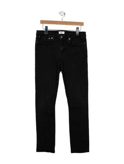 Pre-owned Helmut Lang Mid-rise Straight Leg Jeans In Black
