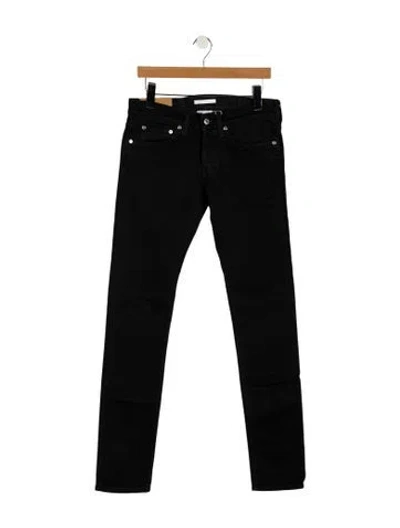 Pre-owned Helmut Lang Mid-rise Straight Leg Jeans In Black