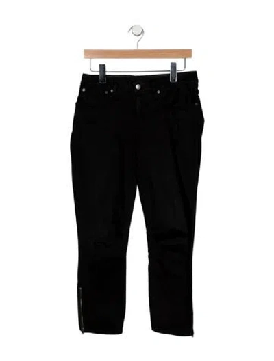 Pre-owned Helmut Lang Mid-rise Straight Leg Jeans In Black