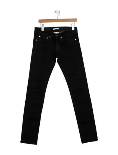 Pre-owned Helmut Lang Mid-rise Straight Leg Jeans In Black