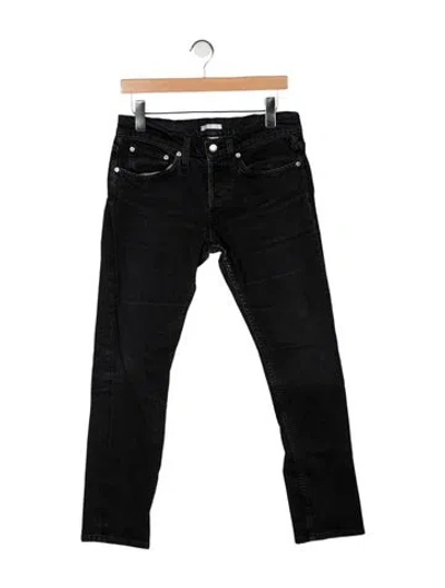 Pre-owned Helmut Lang Mid-rise Straight Leg Jeans In Black