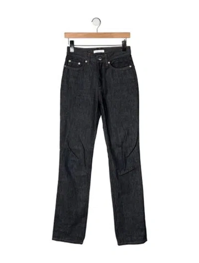 Pre-owned Helmut Lang Mid-rise Straight Leg Jeans In Black
