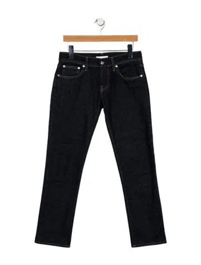 Pre-owned Helmut Lang Mid-rise Straight Leg Jeans In Blue