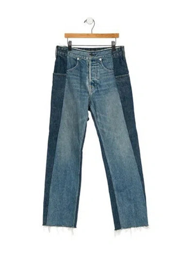Pre-owned Helmut Lang Mid-rise Straight Leg Jeans In Blue