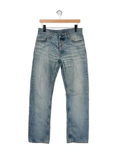 Pre-owned Helmut Lang Mid-rise Straight Leg Jeans In Blue