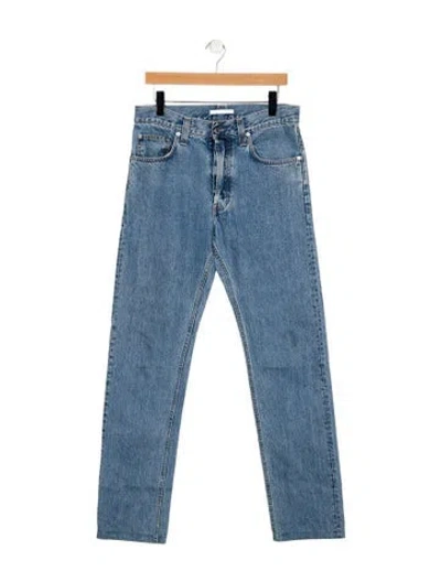 Pre-owned Helmut Lang Mid-rise Straight Leg Jeans In Blue