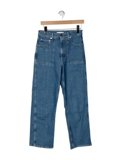 Pre-owned Helmut Lang Mid-rise Straight Leg Jeans In Blue