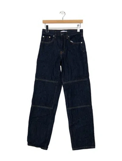 Pre-owned Helmut Lang Mid-rise Straight Leg Jeans In Blue