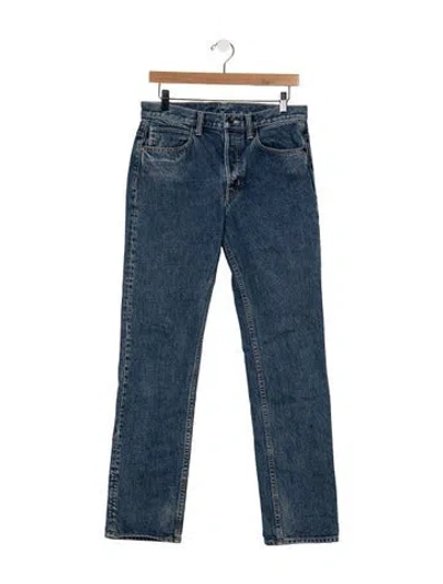 Pre-owned Helmut Lang Mid-rise Straight Leg Jeans In Blue