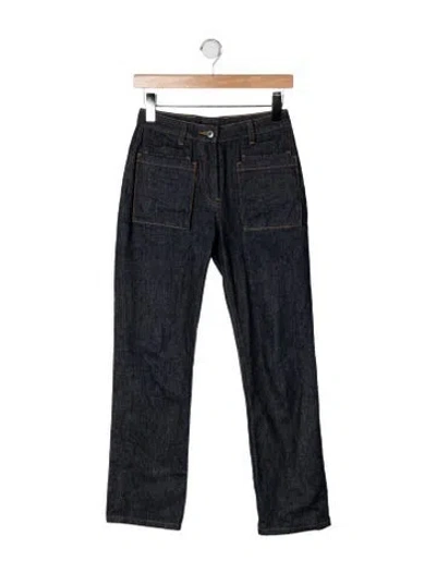 Pre-owned Helmut Lang Mid-rise Straight Leg Jeans In Blue