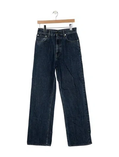 Pre-owned Helmut Lang Mid-rise Straight Leg Jeans In Blue
