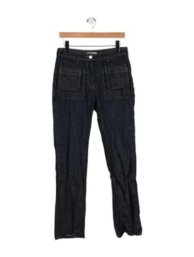 Pre-owned Helmut Lang Mid-rise Straight Leg Jeans In Blue