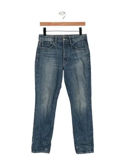 Pre-owned Helmut Lang Mid-rise Straight Leg Jeans In Blue
