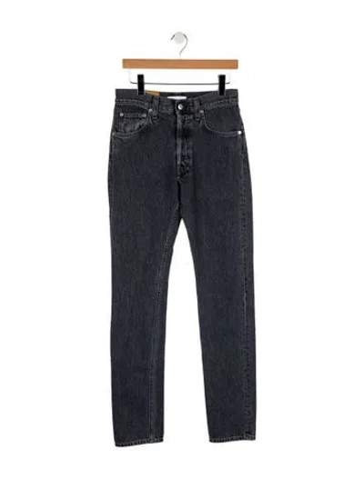 Pre-owned Helmut Lang Mid-rise Straight Leg Jeans In Gray