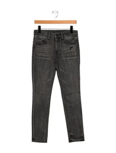 Pre-owned Helmut Lang Mid-rise Straight Leg Jeans In Gray