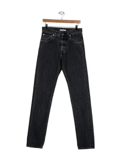 Pre-owned Helmut Lang Mid-rise Straight Leg Jeans In Gray