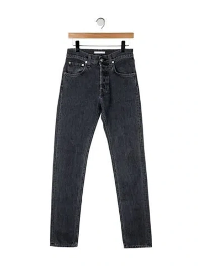 Pre-owned Helmut Lang Mid-rise Straight Leg Jeans In Gray