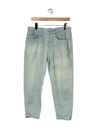 Pre-owned Helmut Lang Mid-rise Straight Leg Jeans In Green