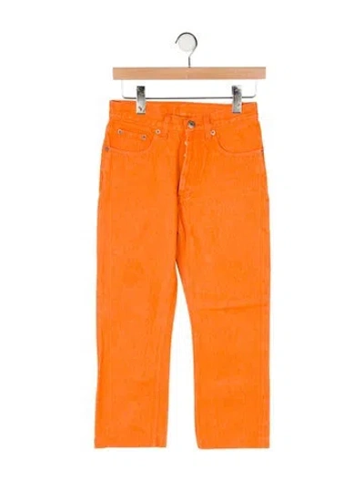 Pre-owned Helmut Lang Mid-rise Straight Leg Jeans In Orange