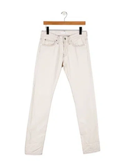 Pre-owned Helmut Lang Mid-rise Straight Leg Jeans In White