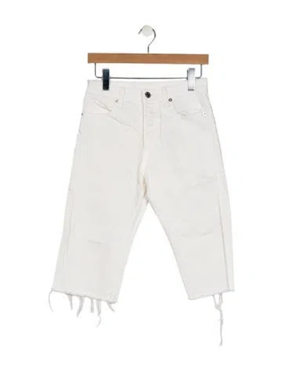 Pre-owned Helmut Lang Mid-rise Straight Leg Jeans In White