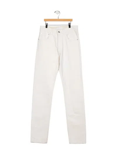 Pre-owned Helmut Lang Mid-rise Straight Leg Jeans In White