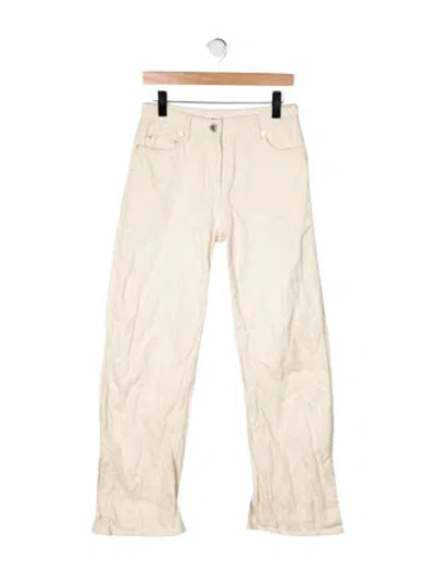 Pre-owned Helmut Lang Mid-rise Straight Leg Jeans In Yellow