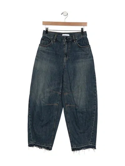 Pre-owned Helmut Lang Mid-rise Wide Leg Jeans In Blue