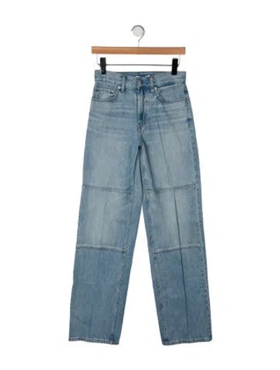 Pre-owned Helmut Lang Mid-rise Wide Leg Jeans W/ Tags In Blue