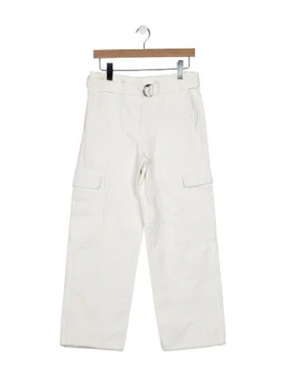 Pre-owned Helmut Lang Mid-rise Wide Leg Jeans In White