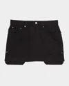 Helmut Lang Mini Denim Carpenter Skirt