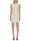 Helmut Lang Mini Dress In Beige