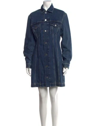 Pre-owned Helmut Lang Mini Dress In Blue