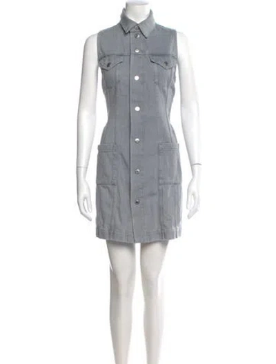 Pre-owned Helmut Lang Mini Dress In Gray