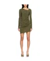 Helmut Lang Ssense Exclusive Khaki Minidress In Green