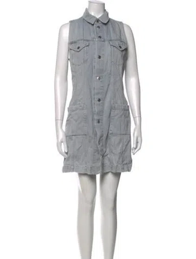 Pre-owned Helmut Lang Mini Dress In Grey