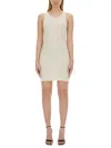 Helmut Lang Mini Dress In Ivory